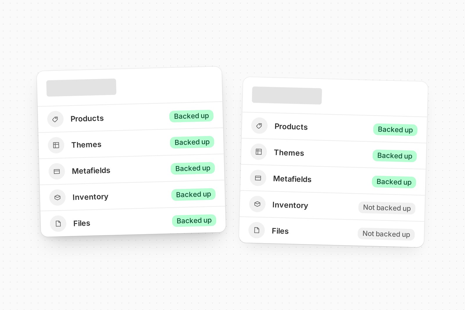 BackupMaster and Rewind Shopify backup features compared side by side